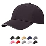 Reflective Brim Low Profile Solid Plain Adjustable Baseball Hats for Men Women Blank Workout Ball...