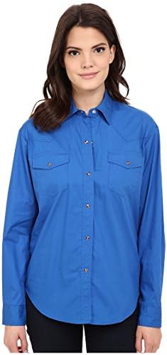 Chemise western Roper vintage pour femme S, noir, gris argenté, boutons-pression brodés Rockabilly