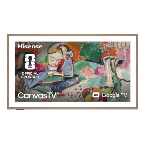 Hisense 65-Inch Class QLED 4K S7N CanvasTV™ Series Dolby Vision HDR Google Smart TV (65S7N) - 144Hz, Art Mode, Anti-Glare Panel, Hi-Matte Display, Frame & UltraSlim Wall Mount Included