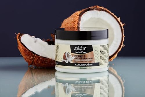 SofN'Free - Coconut & Jamaican Black Castor Oil Curling Crème for revived frizz-free curls, 325ml - Image 4