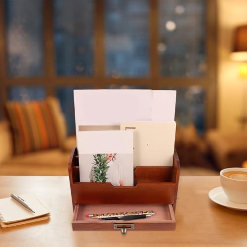 Boîte en bois marron de style simple et robuste pour rangement durable - 8