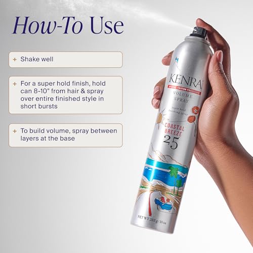 Image of Kenra Professional Volume Spray 25 | Super Hold Finishing & Styling Hairspray | Flake-free & Fast-drying | Wind & Humidity Resistance | All Hair Types