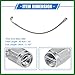 Motoforti AN3 Braided Steel Turbo Oil Feed Line 90 Degree to Straight Hose End, 12