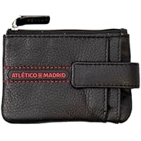 Atlético de Madrid Monedero Tarjetero de Piel 100% Vacuno,