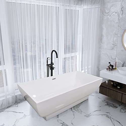 Badewanne, Badezimmer, freistehende Badewanne, Einweichbadewanne für Erwachsene, Haushaltsbadewanne, große Kapazität, einfache Badewanne, geeignet zum Baden und Einweichen in Weiß – Bild 6