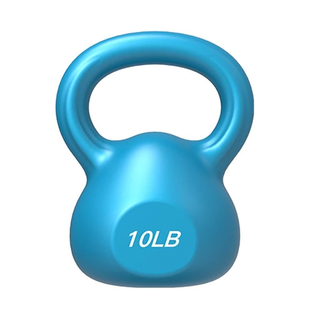 Kettlebells HUAHUA Gimnasio De Pesas Rusas, Deportes Cuclillas Equipo, Antideslizante Comfort Manija, Seguro Y Duradero, 10LB, Azul