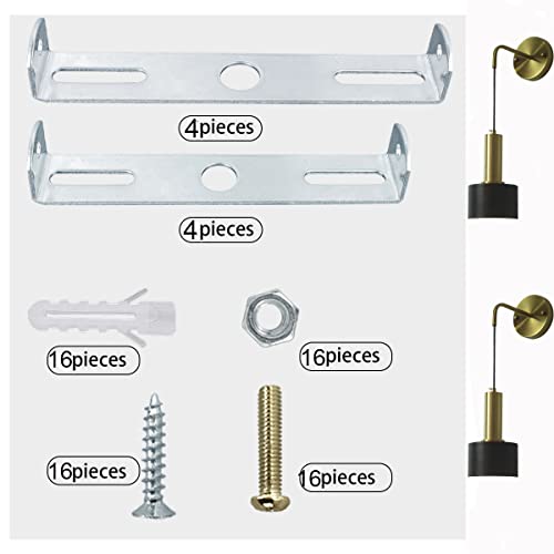 Image of 8Pieces Light Fixture Mounting Bracket Crossbar Kit for Ceiling Pendant Wall Light Sconce Mounting Plate with Screws