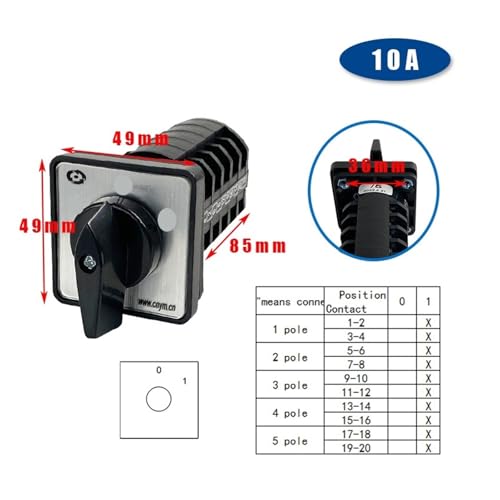 Interruptor de leva giratorio universal 380V para evitar fallos de potencia 2