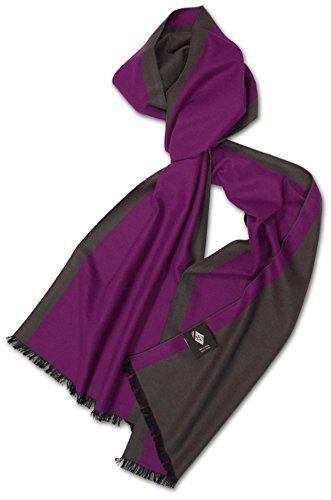 Écharpe femme 100% soie Posh Gear : foulard bicolore en soierie naturelle pour femme chic