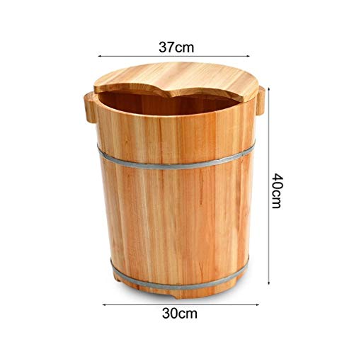 Baño de pies de madera estilo chino con tapa 30 cm miniatura 2