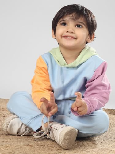 Image of POLKA TOTS 100% Cotton Co-Ord Joggers for Kids | Trendy Sweatshirt & Joggers Set | All Season Wear for Kids, Toddler & Newborn | Soft & Breathable Dress for Boys & Girls | from 6 Months to 8 Years