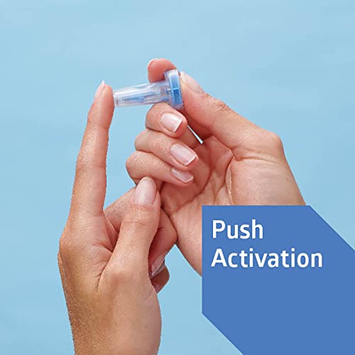 Image of Medline Sterile Safety Lancets with Push-Button Activation, 28G x 1.6 mm, Box of 200: Dependable Blood Sampling Device for Blood Glucose Testing