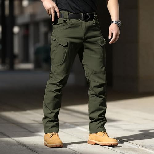 GAHIEDIM pantalones de trabajo para hombre,Breathable Work Pants for Men Water Resistant Hiking Cargo Multi Pockets Stretch Quick Dry Work Pant(No Belt) — view 4