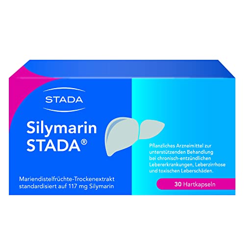 Silymarin STADA – pflanzliches Arnzeimittel mit Mariendistelfrüchte-Trockenextrakt zur Anwendung bei Lebererkrankungen, Leberschäden und Leberzirrhose – 1 x 30 Hartkapseln