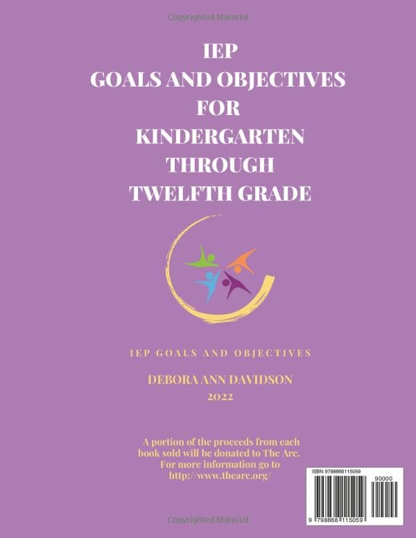 GOALS AND OBJECTIVES FOR INDIVIDUAL EDUCATION PLANS KINDERGARTEN THROUGH 12TH GRADES: READING, WRITING, LANGUAGE, SPEAKING AND LISTENING, MATH, AND ... OBJECTIVES FOR INDIVIDUAL EDUCATION PLANS) - Image 2