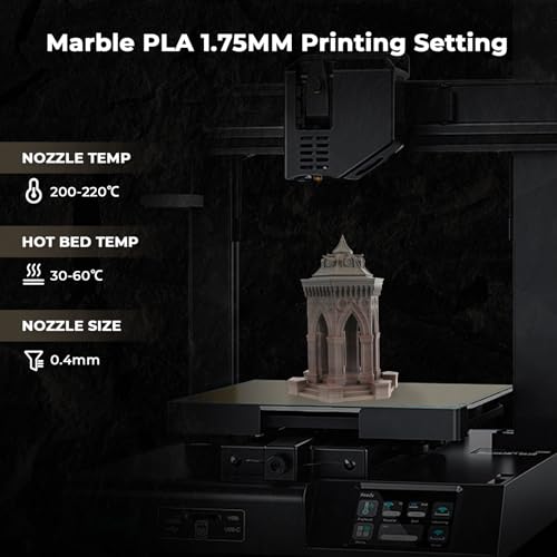 Image of AMOLEN PLA Filament Fossil Gradient Stone PLA 3D Printer Filament 1.75MM Dimensional Accuracy + /- 0.02mm1kg(2.2lbs) Matte Finish Printing Spool