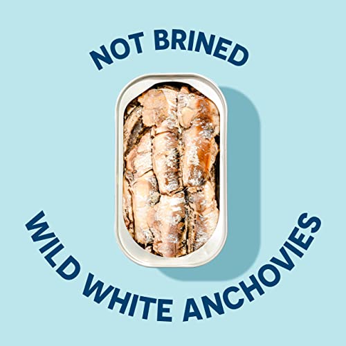 Wild Planet - White Anchovies In Water With Sea Salt 4.4 Oz. 180879