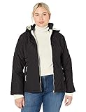 Big Chill Women's Diamond Quilted Hooded Jacket, Black, XL