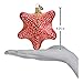 Old World Christmas Ornaments Red Starfish Glass Blown Ornaments for Christmas Tree