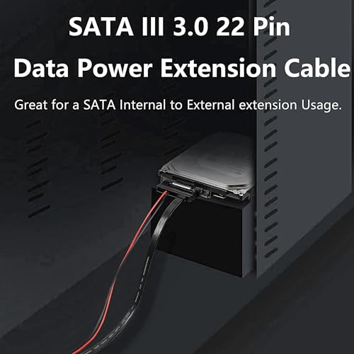 Adaptador Slimline SATA 13 macho a 22 pines hembra 30cm miniatura 6