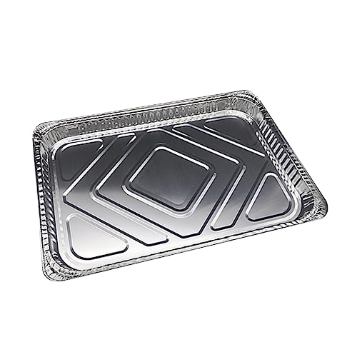 HOLIDYOYO 10 Pack Grease Catch Pan BBQ Drip Trays Aluminum Foil Replacement for Grill