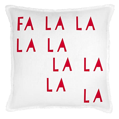 Santa Barbara Design Studio 100% Cotton Square Sofa Pillow, 26, Fa La La