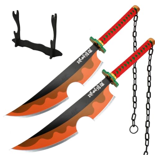 Demon Slayer Sword for Cosplay with Belt Holder Stand 41 inches (Uzui Tengen)