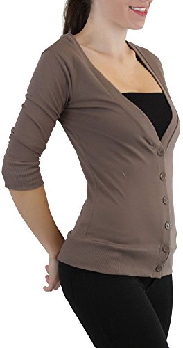 Image of ToBeInStyle Women's Long Sleeve Button Down V-Neck Cardigan