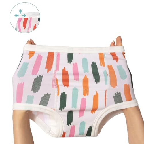 Image of ALVABABY Potty Training Panties 6 Packs Toilet Training Pants Cotton Absorbent Toddler Baby Boys Girls Underwear 2T 3T 4T