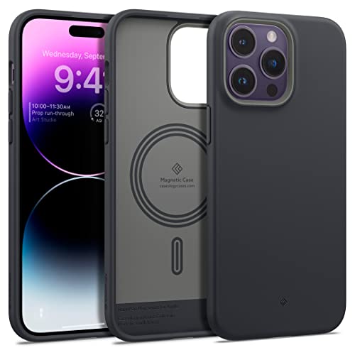 CASEOLOGY by Spigen Nano Pop Mag Back Cover Case Compatible for iPhone 14 Pro (TPU and Polycarbonate|Black Sesame)