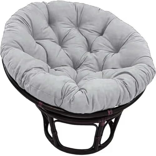 JORTUIO Cojines para Silla Redondos, Cojín para Sillón Colgante de Ratán, Apto para Jardines Exteriores, Columpios Interiores, Sofás,Uso doméstico(Gris Claro,60x60cm)