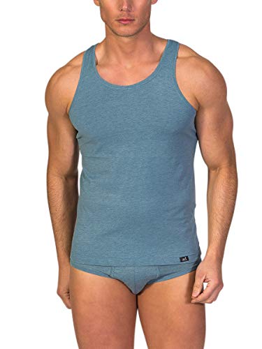 Camiseta Interior de Tirantes Hombre de Alta Gama en Hilo de Soja
