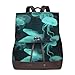 Produktbild Flyup Beautiful Jellyfish Deep Sea Creature Microfiber Leather Backpack Ladies Elegant Ladies Travel Shoulder Bag Damen Leder Rucksack
