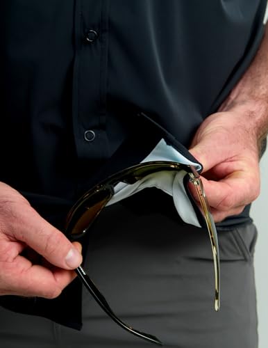 HUK Mens Diamond Back Solid Short Sleeve Button, Fishing Shirt for Men4