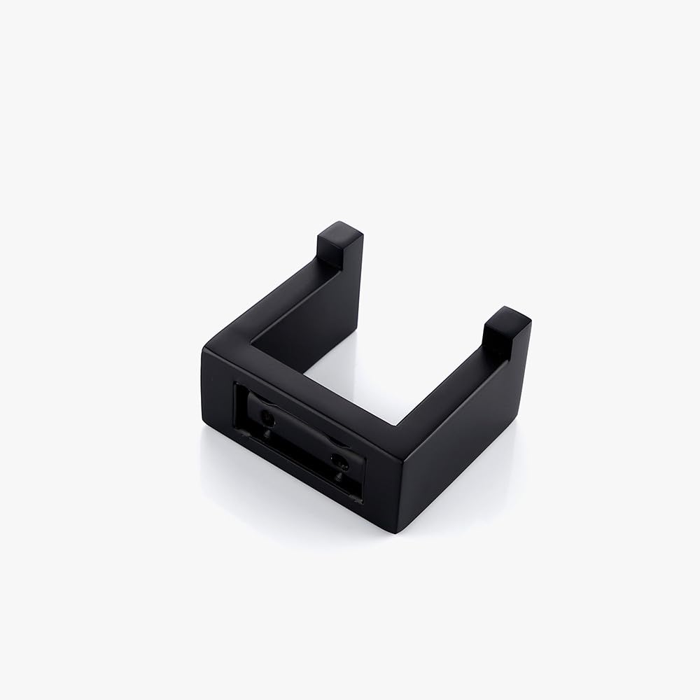 Juego de Accesorios de baño, Gancho Negro para Bata, toallero, Barra, Estante, Soporte para Papel de Seda, Soporte para Cepillo de Dientes, Accesorios de baño, Juego de 4, 60 cm de Alto