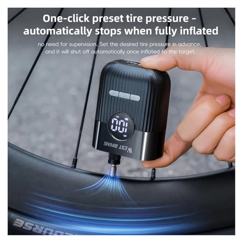 Mini pompe à vélo électrique 150PSI compacte avec affichage numérique haute précision - 4
