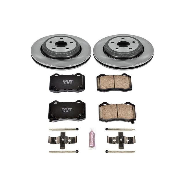 Image of PowerStop Rear Brake Kit for Jeep Grand Cherokee 2012-17 - Z17 Ceramic Brake Pads & Disc Rotors Replacement, KOE5956