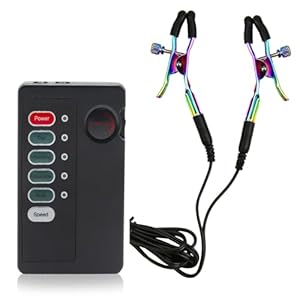 Lovgrl Regenbogen Elektroschock Nippelklemmen Set