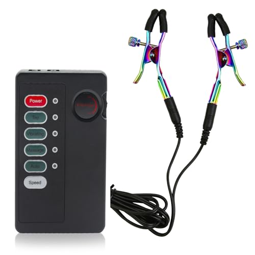 Lovgrl Regenbogen Elektroschock Nippelklemmen Set