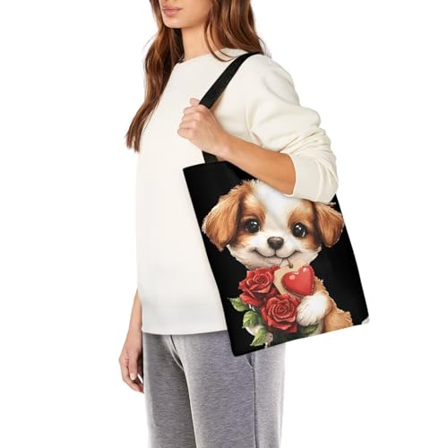 UNICEU Womens Printed Canvas Tote Shoulder Fashion Shopping Casual Foldaway Travel Bag3