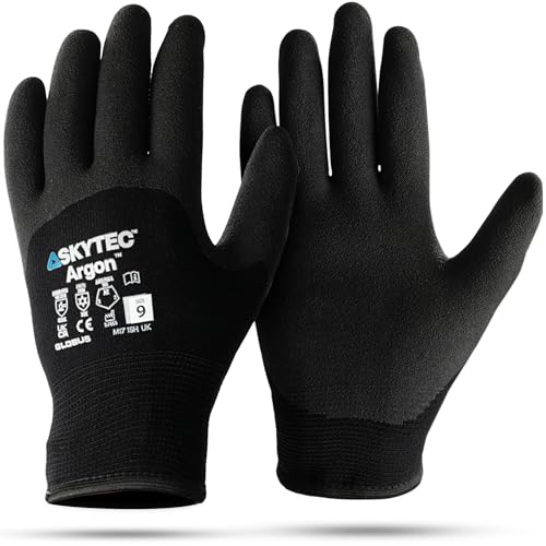 Skytec Thermal Gloves - 1 Pair Heavy-Duty Winter Work Gloves for Men & Women - Lightweight, Argon-Insulated, Cold & Water-Resistant Safety Gloves for Secure Grip - Large