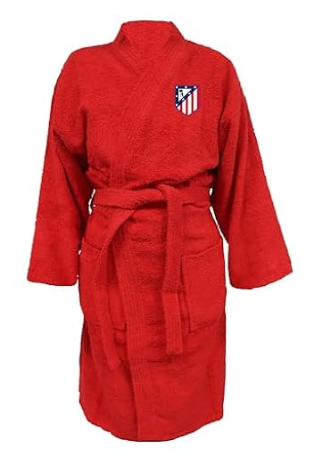 ASDITEX Albornoz Adulto Atlético de Madrid, Rojo con Escudo del Club (FR/ES, Letras, S, XXL, Regular, Regular, XL, ROJO) | Ya disponible en tu tienda friki favorita! En mundofriki.es!