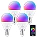 ANTELA Alexa Light Bulb G45 E14 4.5W LED Bulb Smart WiFi Bulb RGB Cool White Warm White Light, Controllo APP, Controllo Vocale, Compatibile con Alexa, Google Home, 4 PCS