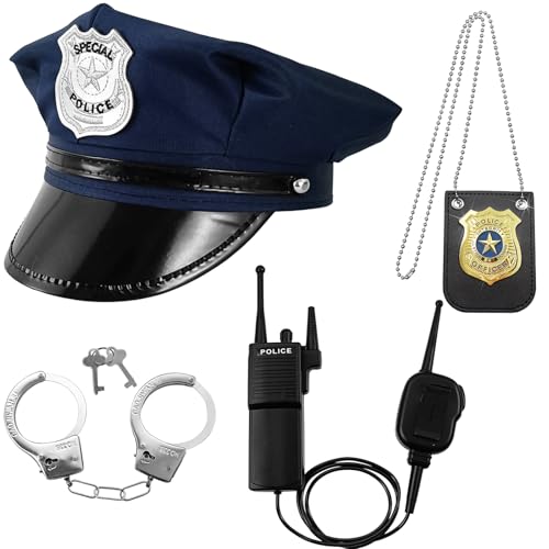 EaciTown Police Officer Costume Accessory Adults Halloween Cops Cosplay Props Police Pretend Play...