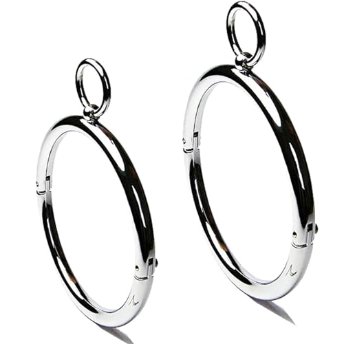 Metall Halsband Bondage Choker ​Halsband Abnehmbaren O-Ring Fetisch Folter Sklave Sexspielzuege Mit Traktionsring Sm Extrem Fesseln Sex Set Für Paare Frauen Männer,Women12mm Silver (Frauen12mm)