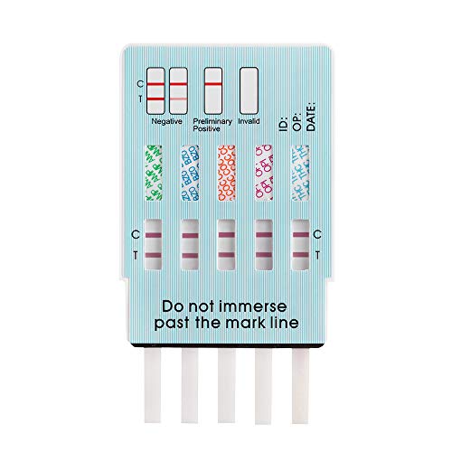 Easy@Home Multi-Drug Screen Test: at Home Drug Testing Kits Detecting Amphetamine Oxazepam Cocaine Morphine Cannabinoids Human Urine Sample Only - #EDOAP-754 (10 Pack) - Image 6