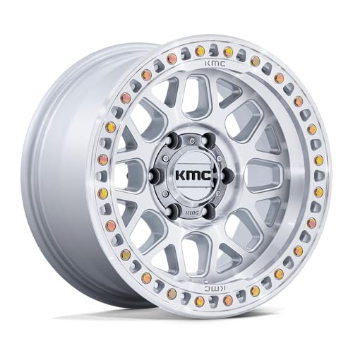 KMC Wheels GRS 17X9 5X5.05 0mm GLOSS SILVER W/ MACHINED FACE - KM54979050400