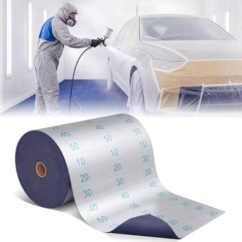 BreezeHug Paint Booth Mat 32 x 118ft Alfombra Impermeable para Garage Protección de Superficies contra Pinturas Antiestática Resistente a Manchas Azul miniatura 1