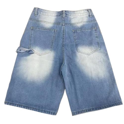 Men's Casual Loose Fit Denim Jeans Comfortable Stretch Summer Fall Trousers with Pockets Classic Streetwear3