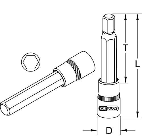 KS Tools Ultimate 922.1711 Screwdriver Socket 6 mm 1/2 - 7 mm, Chrome Satiné - Image 3